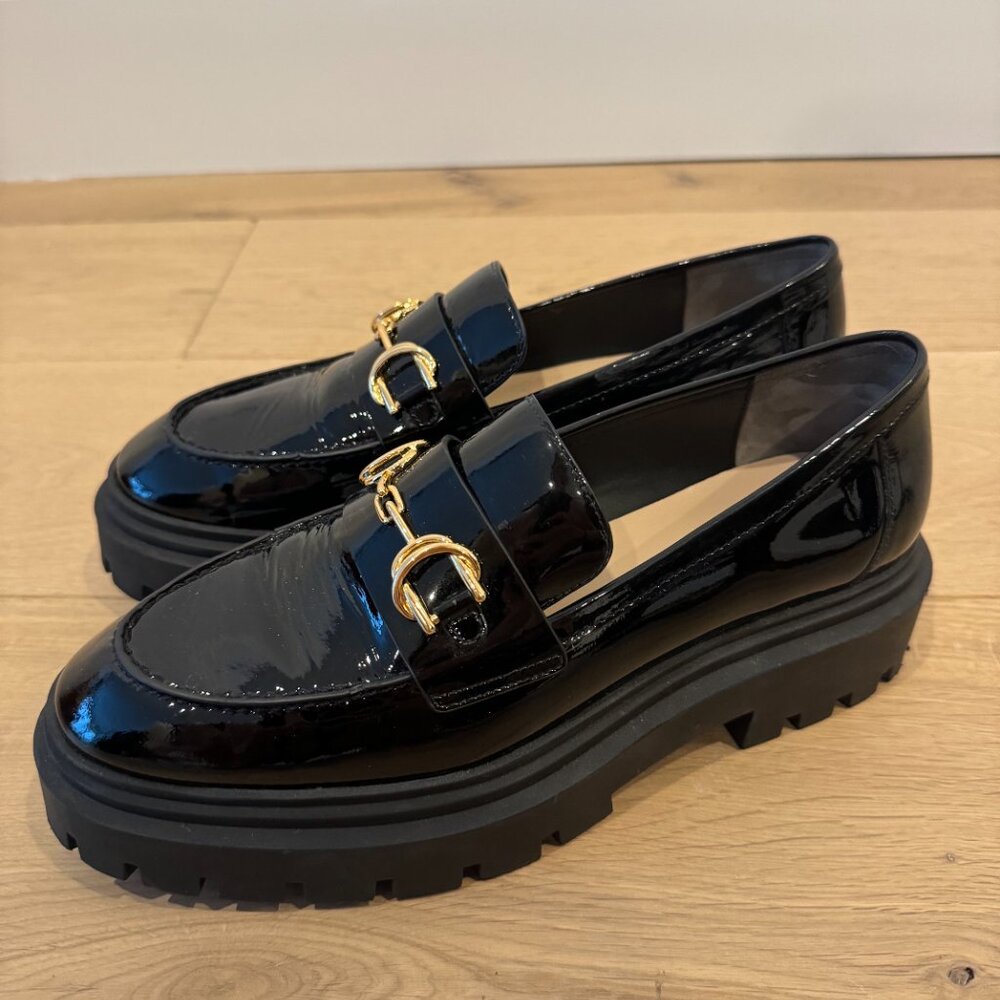 Stuart Weitzman Owen Buckle Ultra Lugsole Patent Leather